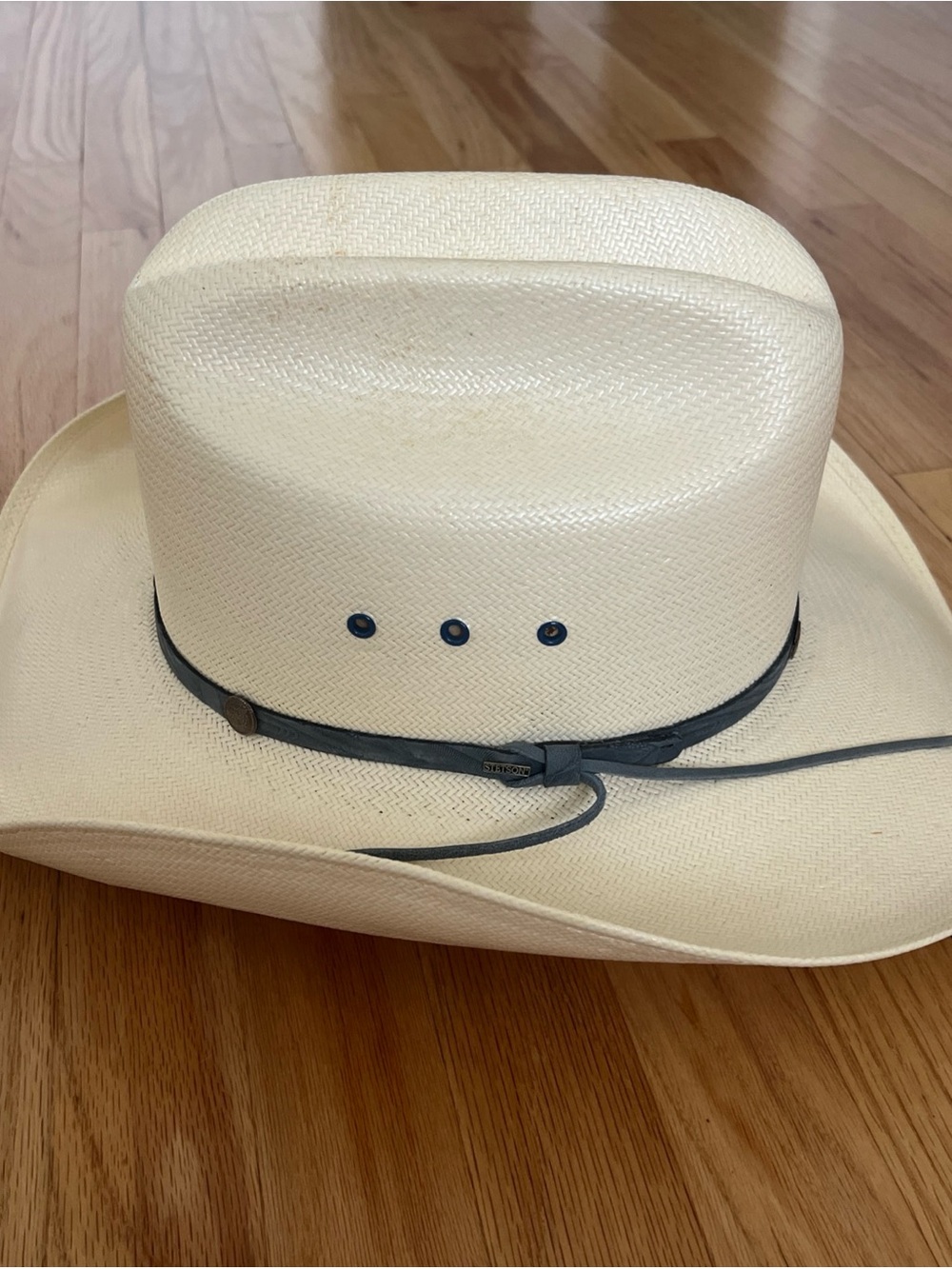 Vintage STETSON JBS 8X Dry Fork Straw Hat Cowboy Western Rodeo Mens 7 1/8”